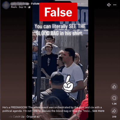 Viral conspiracy theory about Charlie Kirk's death is false