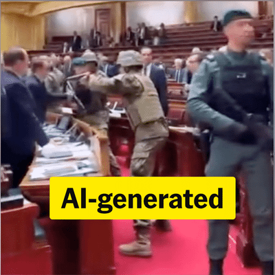 Video of Spanish coup a case of AI imagination