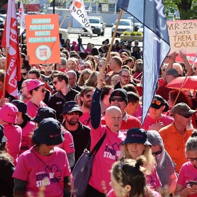 'Only the start': workers send warning at mass rally