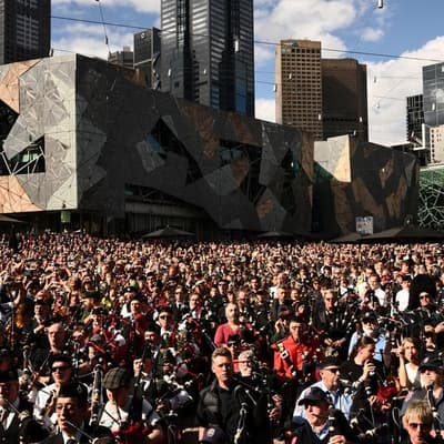 Pipers have world record in the bag with AC/DC tribute