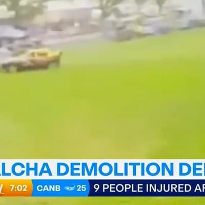 'Freak accident': 13 injured in demolition derby crash