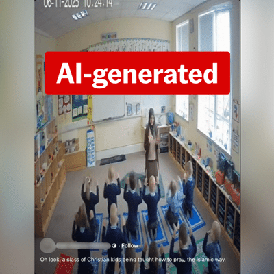 Viral video of kids being taught Islamic prayer is AI