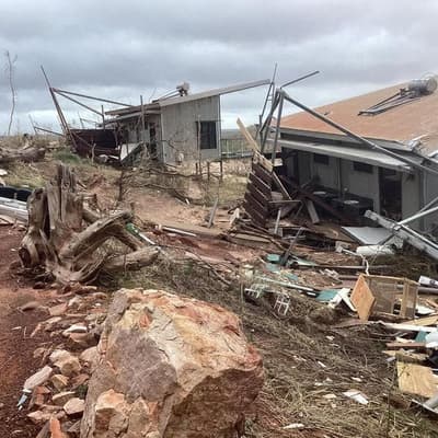 Luxury resort suffers direct hit from cyclone