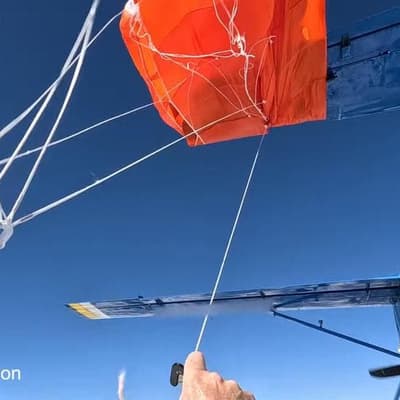 Terror at 4500 metres as skydiver snared by own chute