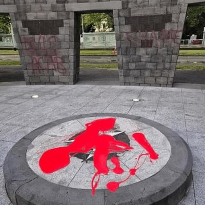 'Beyond belief': police memorial vandals condemned