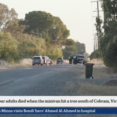 Man under police guard after minivan crash kills four