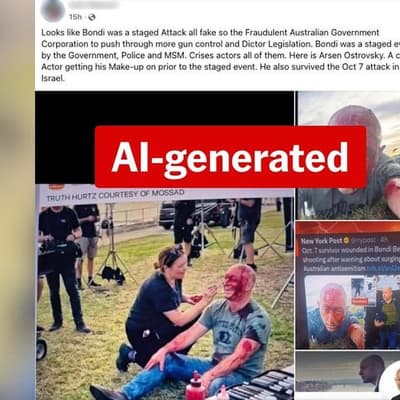 Fake hero and AI lies: misinformation rife after Bondi