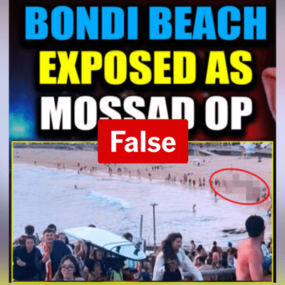 Article headline baselessly claims Bondi Beach attack conspiracy