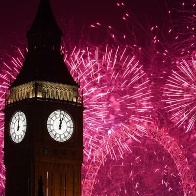 World bids goodbye to 2025 with fireworks, icy plunges