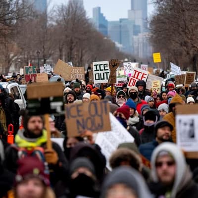 Tens of thousands protest over fatal ICE shooting