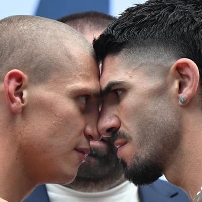 Zerafa-Tszyu feud erupts at weigh-in with butted heads