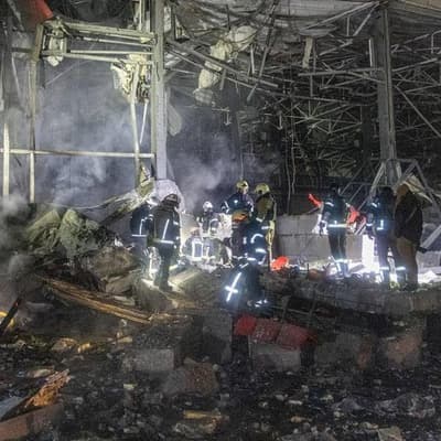 Ukraine says two killed in mass Russian drone attack