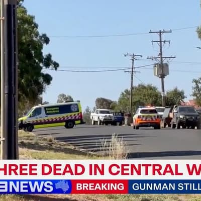 Gunman on the run after three people shot dead