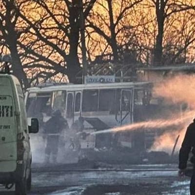 Russian drone strike kills 12 miners in bus: Ukraine