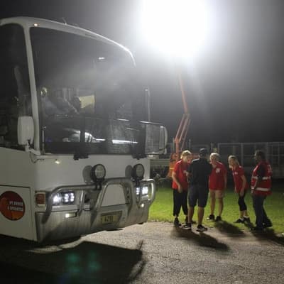Evacuees wait to hear if their homes escaped the flood