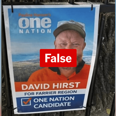 Misspelt One Nation corflute revealed as workplace prank