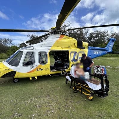 Snorkeller airlifted to hospital after shark attack