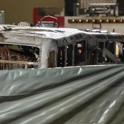 Swiss bus blaze kills six as man 'set fire to himself'