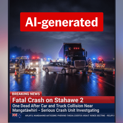 AI images distort NZ fatal crashes, emergency incidents