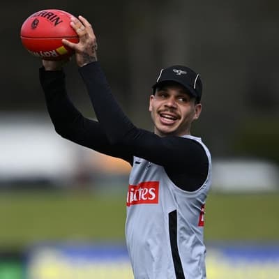 Star Magpie all smiles on return to team training