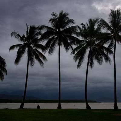 Long-lived cyclone intensifies as it skirts coast