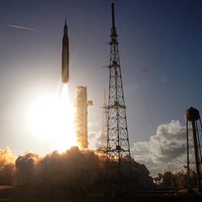 'Godspeed': Artemis II rocket on its way round the moon