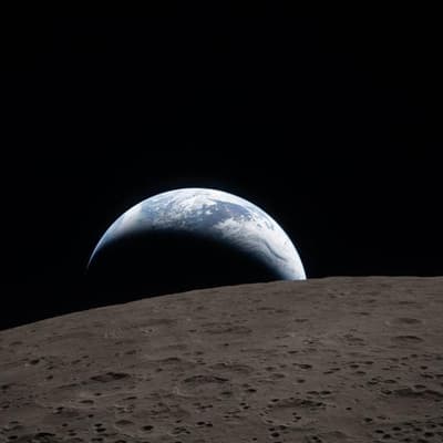 Astronauts capture stunning views of moon and earth