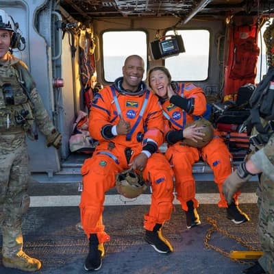 NASA astronauts back on earth after trip around moon