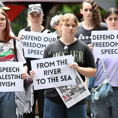 Pro-Palestine protesters arrested over banned chant