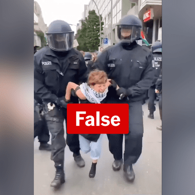 German pro-Palestine protest clip passed off as Sydney arrest