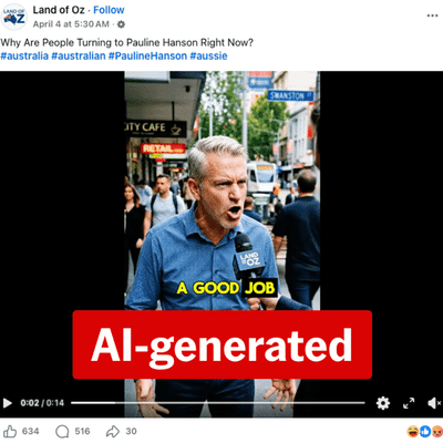 AI errors reveal fake 'vox pop' interviews