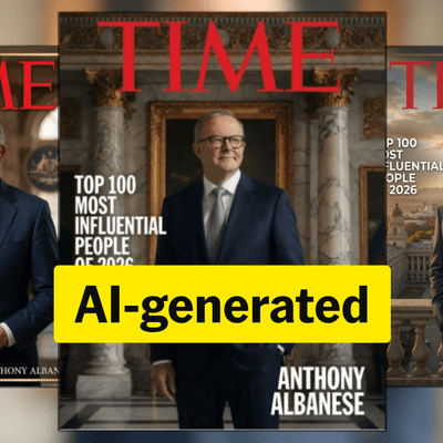 Albanese TIME cover stories are AI fakes