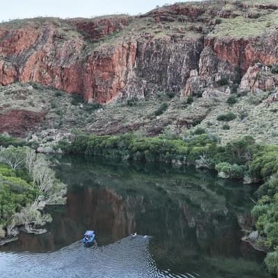 'Elephant on back' but no croc sightings in record swim