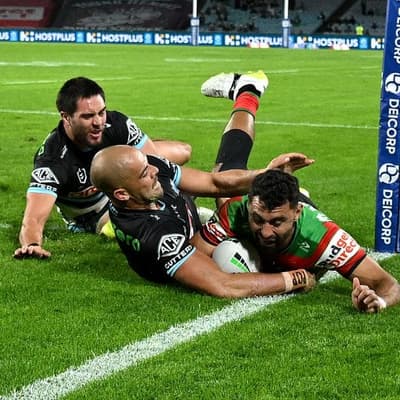 Johnston treble helps Souths sink sloppy Sharks