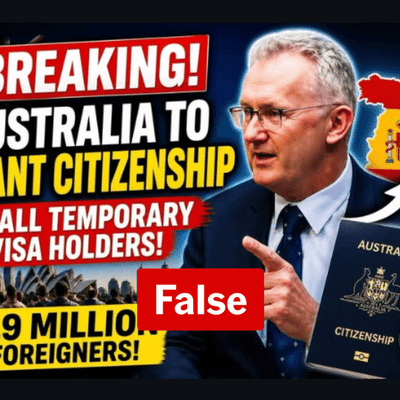 Citizenship fast-track announcement a social media fabrication