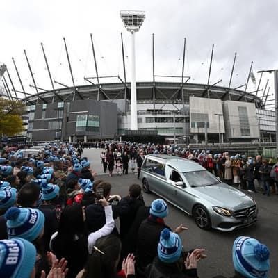 Final send off for AFL legend after beastly battle