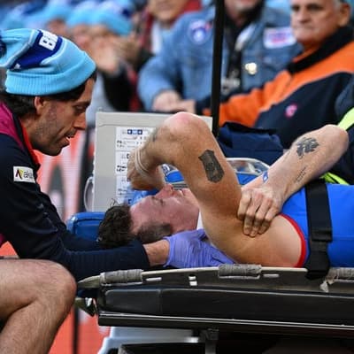 Lucky escape: Demon Mihocek 'millimetres from disaster'