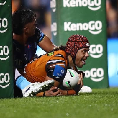 Skipper Jarome Luai leads the Leichhardt party