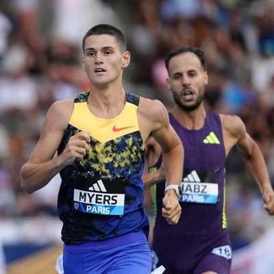 Track star Myers sets new world-leading time in Paris
