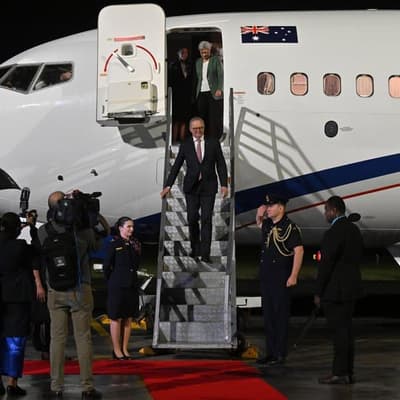 Albanese touches down in Fiji ahead of new Pacific deal