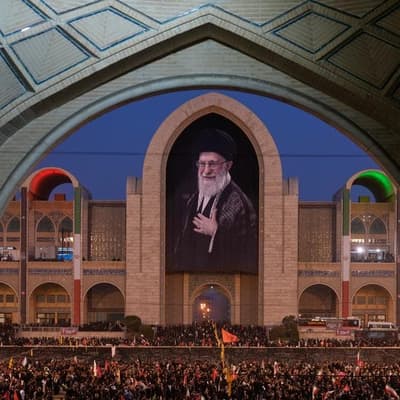 Sons of Iran's slain leader Khamenei appear at funeral
