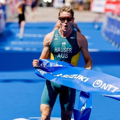 Resurgent Hauser claims Hamburg triathlon hat-trick