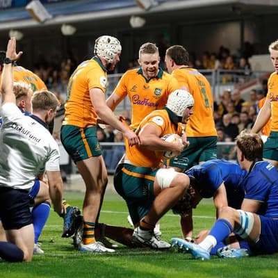 Lock it in as hat-trick helps Wallabies wallop Italy