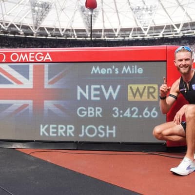 Kerr breaks mile world record, Aussies shine in London