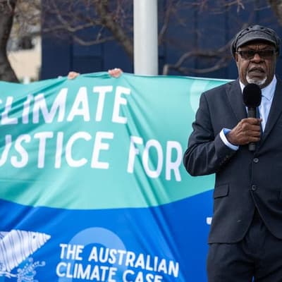 ‘Here before’: climate-threatened islanders fight back