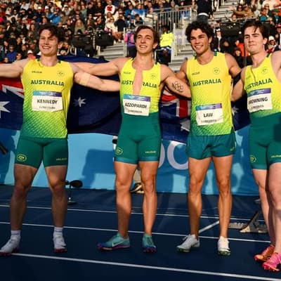 Miracle mile, men's relay complete golden Games haul
