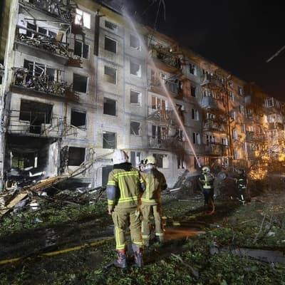 Russia hits Ukrainian capital with missiles and drones