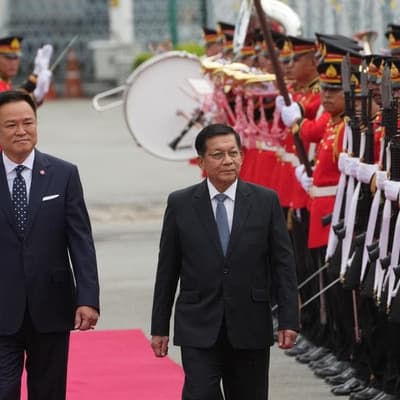 Myanmar's leader in Thailand on legitimacy quest