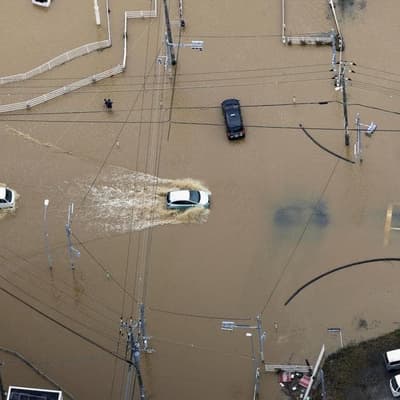 Eight dead, thousands stranded as rain slams Japan