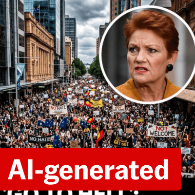 AI images flood Facebook after anti-Hanson student protests